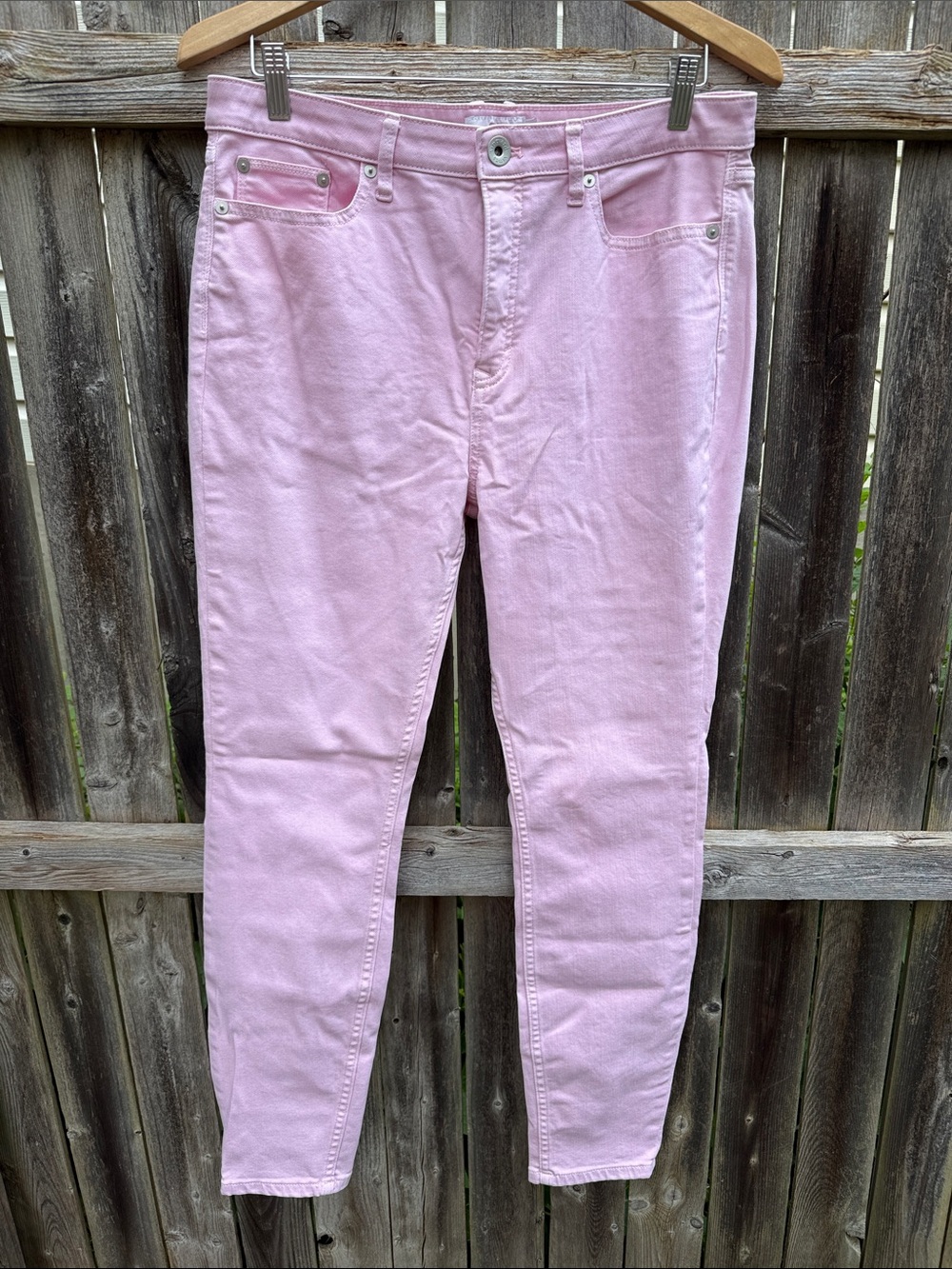 Vineyard Vines High Rise Skinny Jeans, Pink Stretch Denim